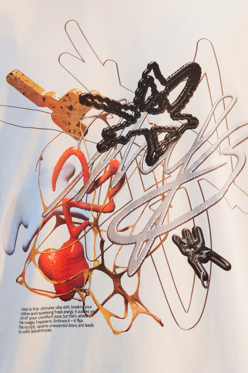 Футболка хлопковая с принтом - цвет белый - 6