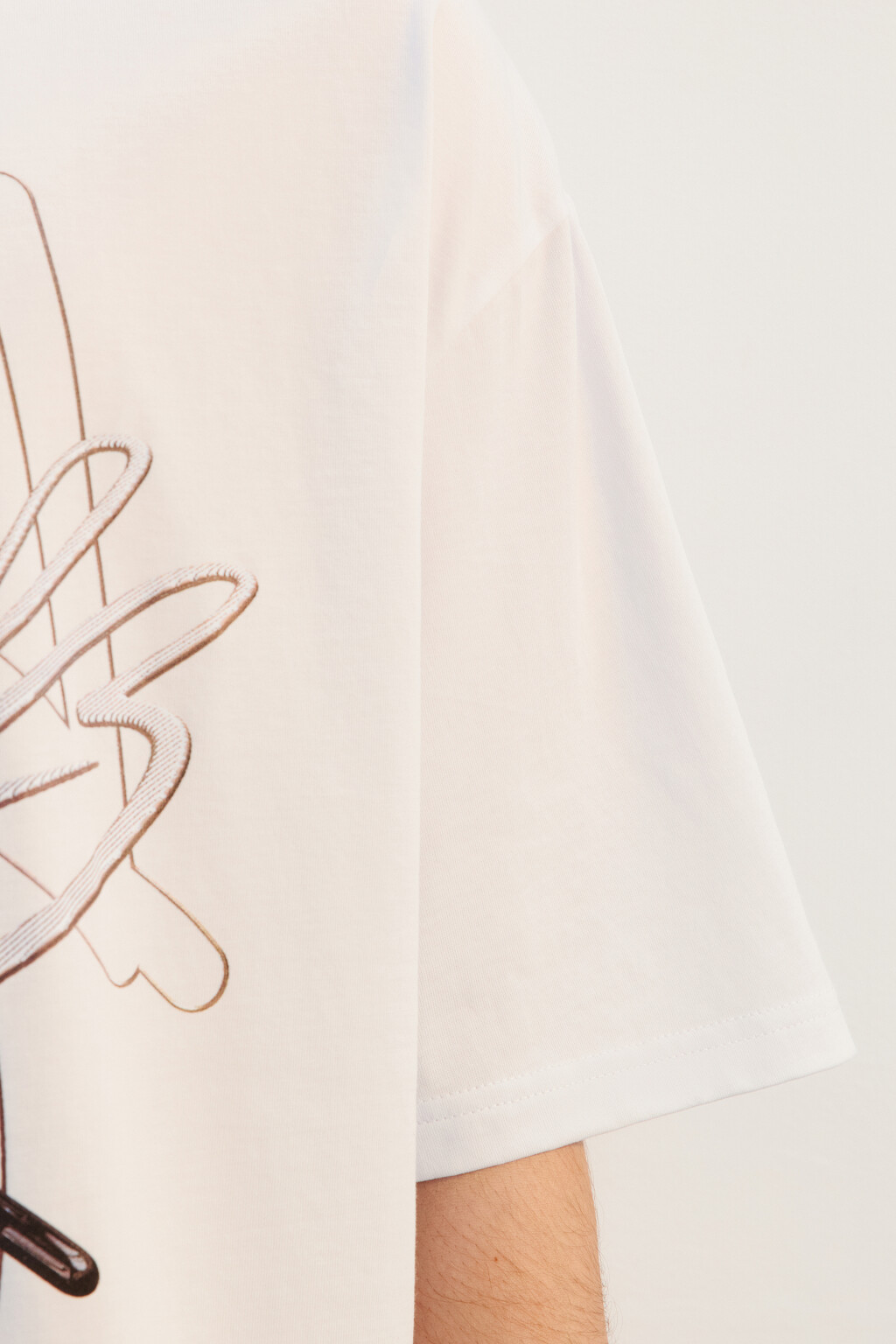 Футболка хлопковая с принтом - цвет белый - 7