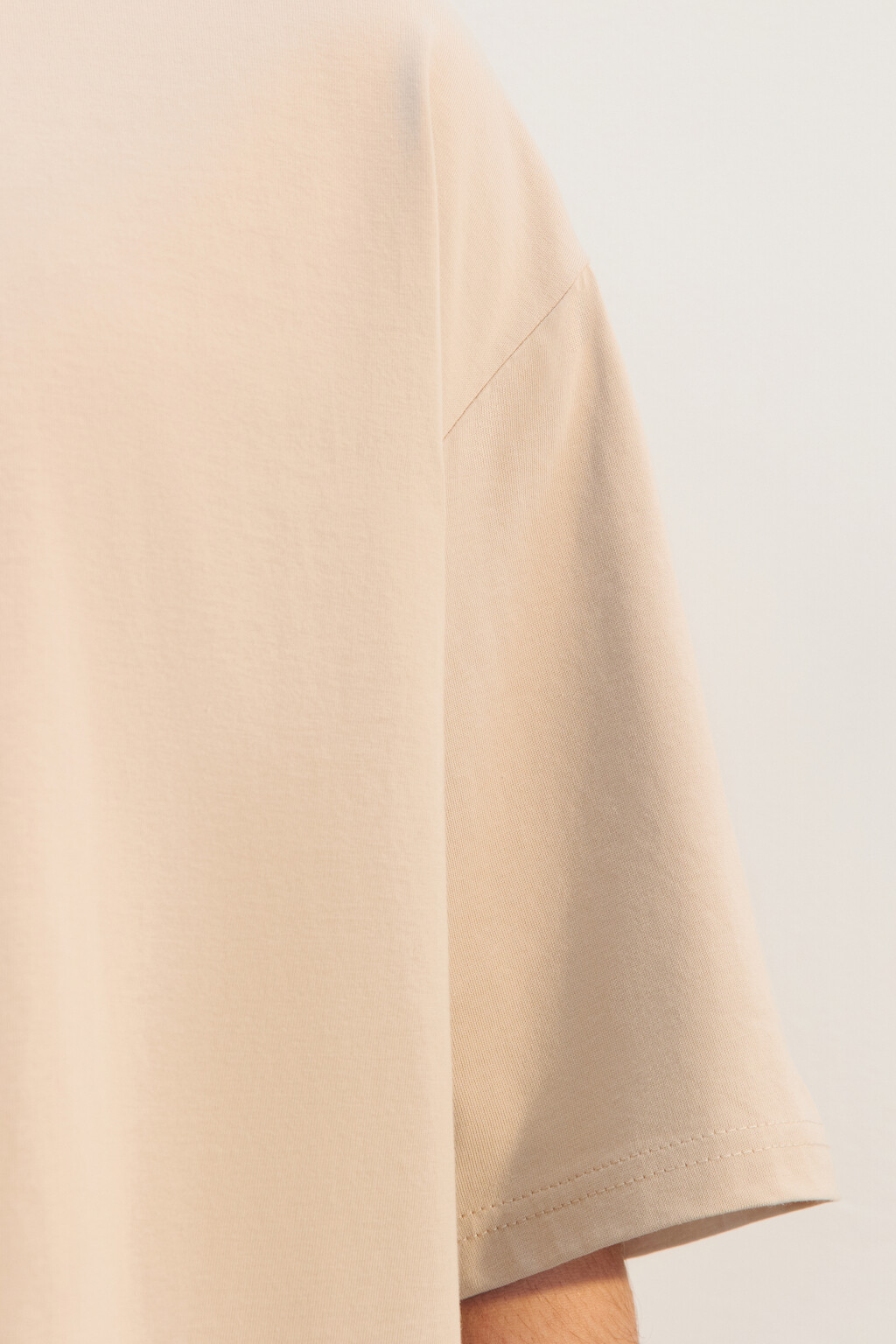 Футболка хлопковая с принтом - цвет бежевый - 8