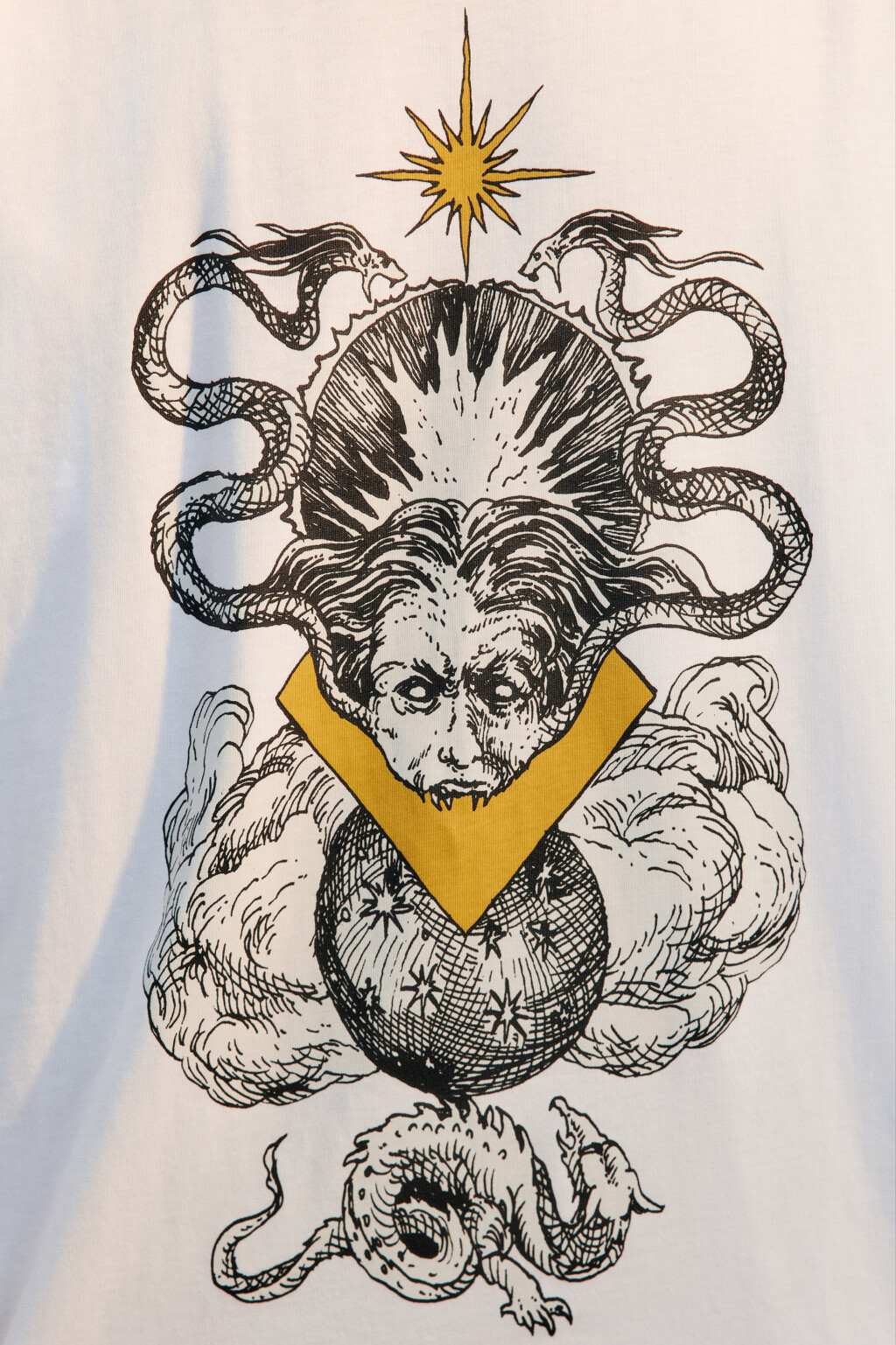 Футболка хлопковая с принтом - цвет белый - 6