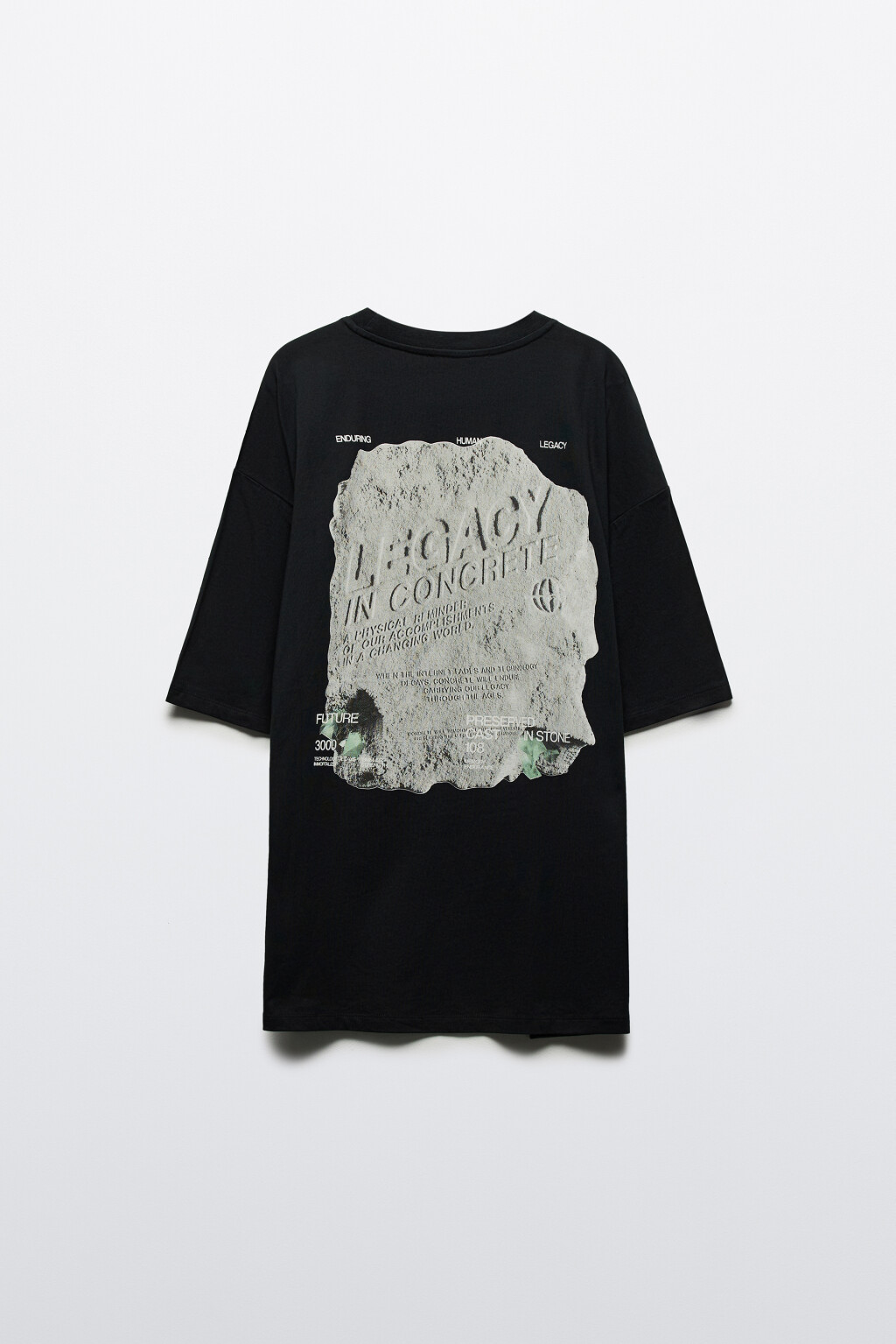 Футболка хлопковая с принтом - цвет черный - 9