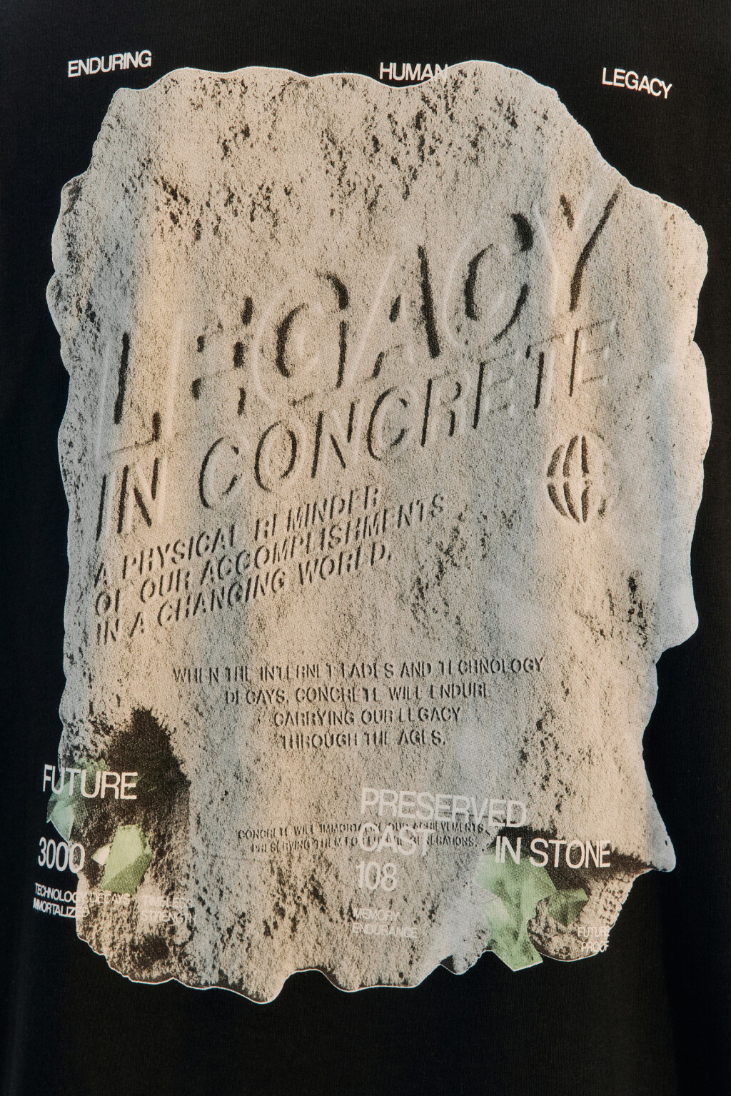 Футболка хлопковая с принтом - цвет черный - 7