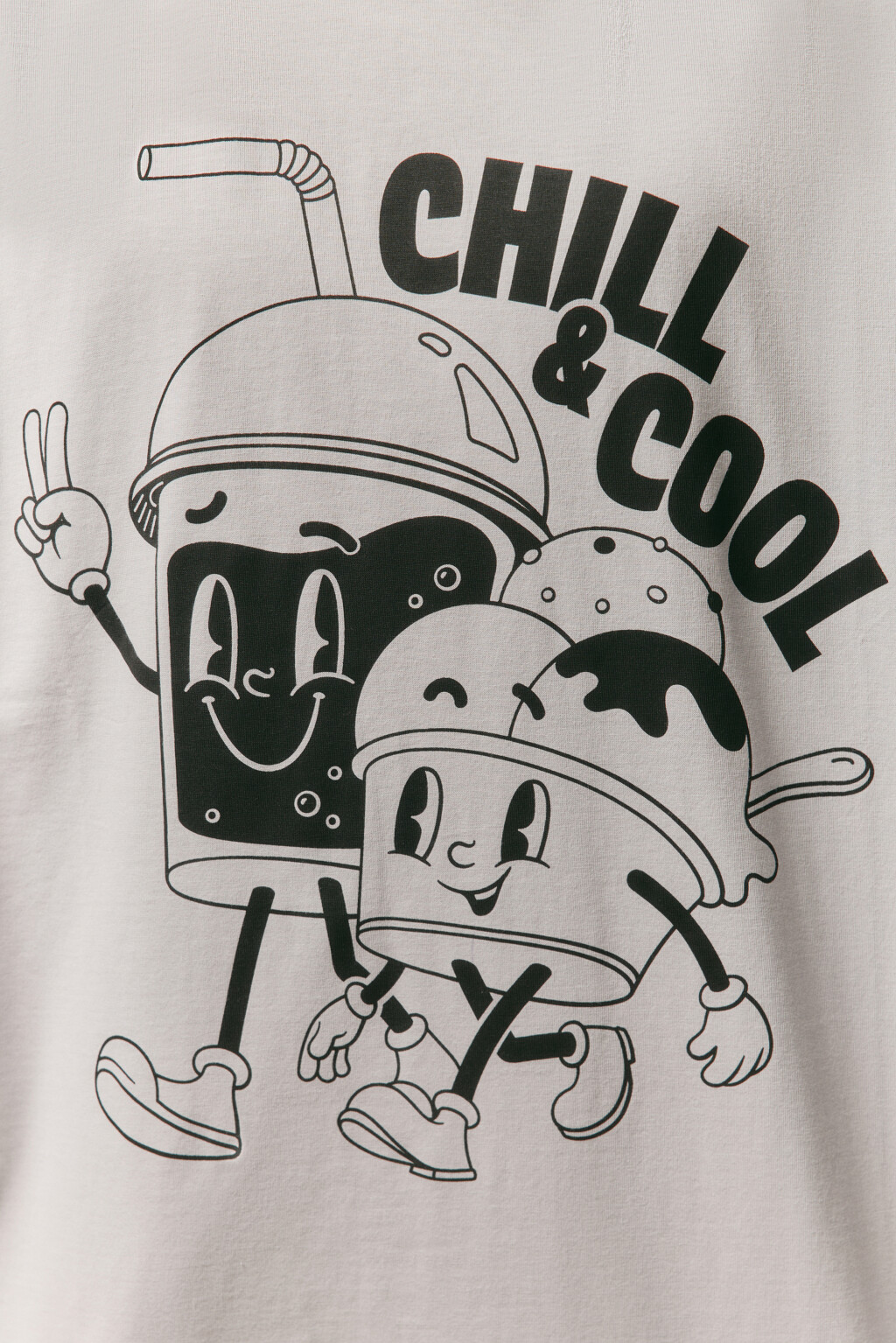 Футболка хлопковая с принтом - цвет серый - 6