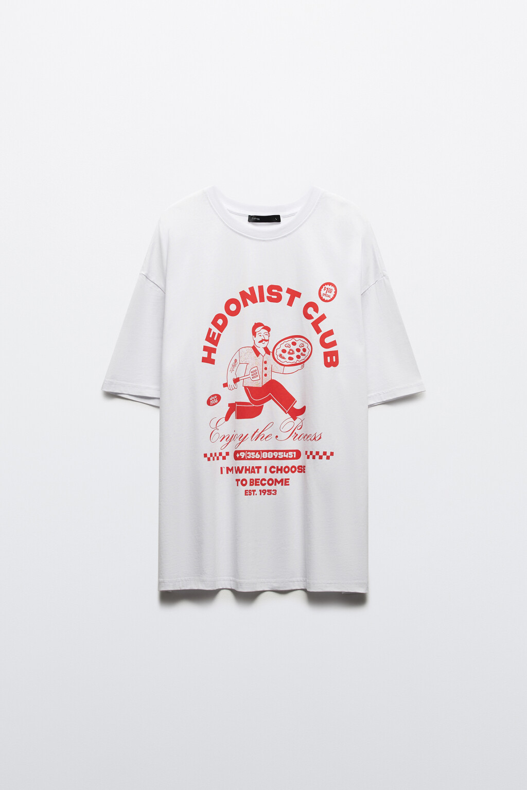 Футболка хлопковая с принтом - цвет белый - 7