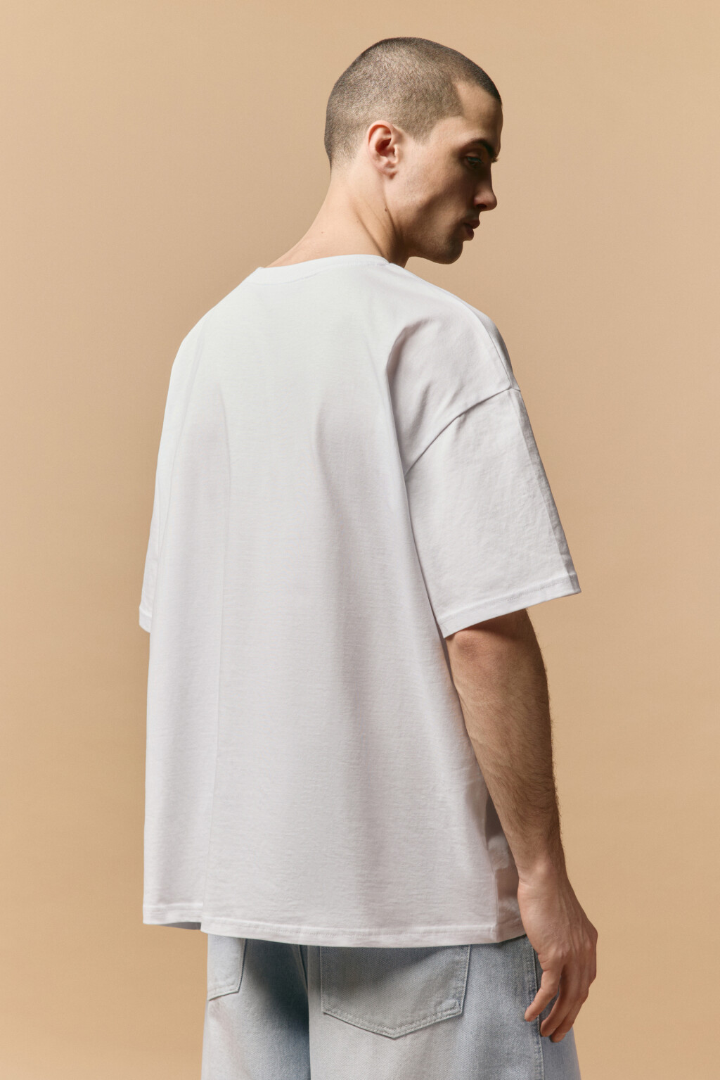 Футболка хлопковая с принтом - цвет белый - 3