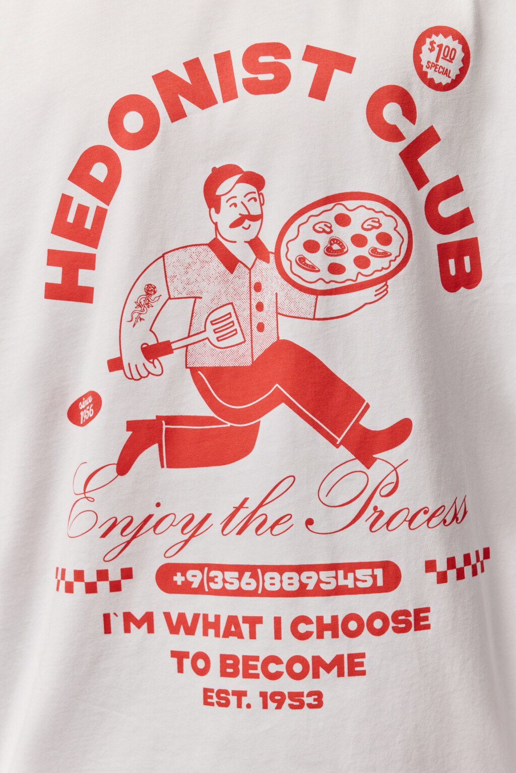 Футболка хлопковая с принтом - цвет белый - 5