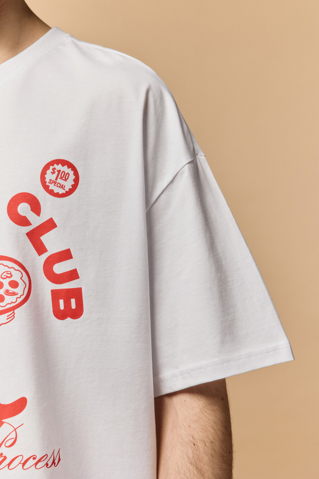 Футболка хлопковая с принтом - цвет белый - 6