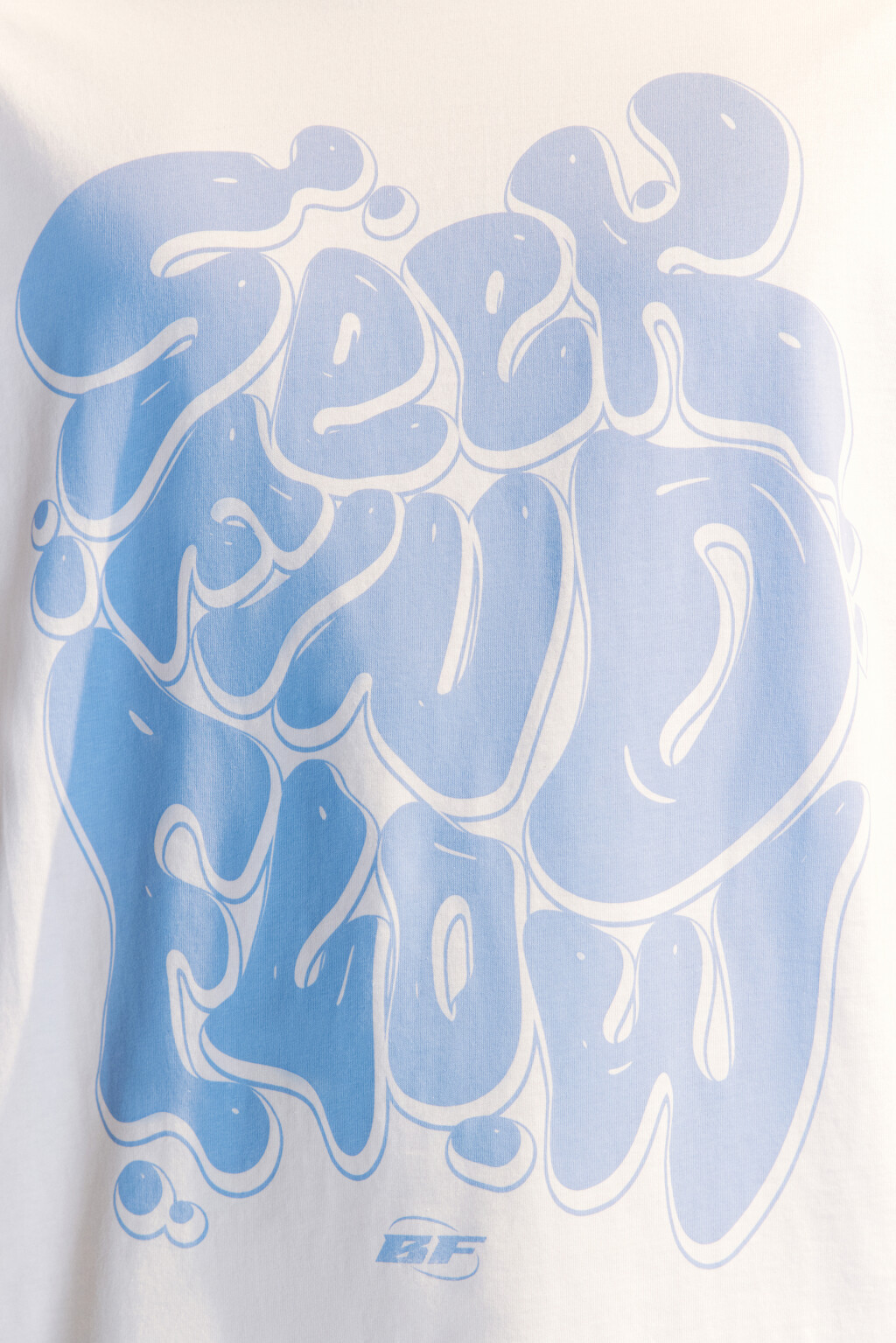 Футболка хлопковая с принтом-надписью - цвет белый - 6