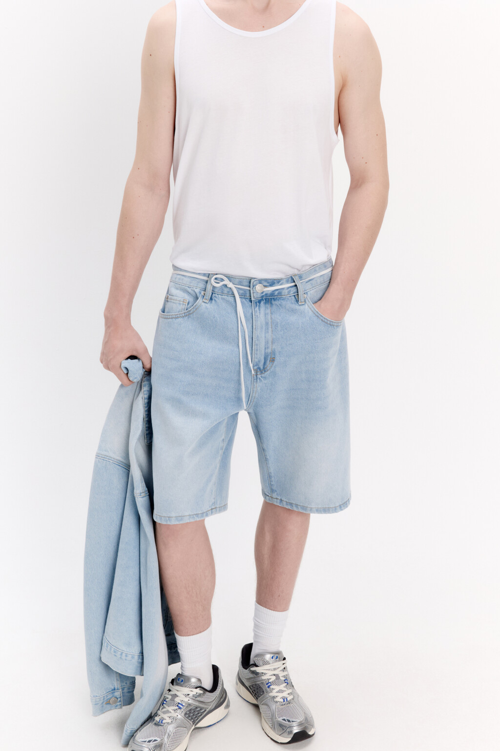 Майка базовая из хлопка - цвет белый - 2