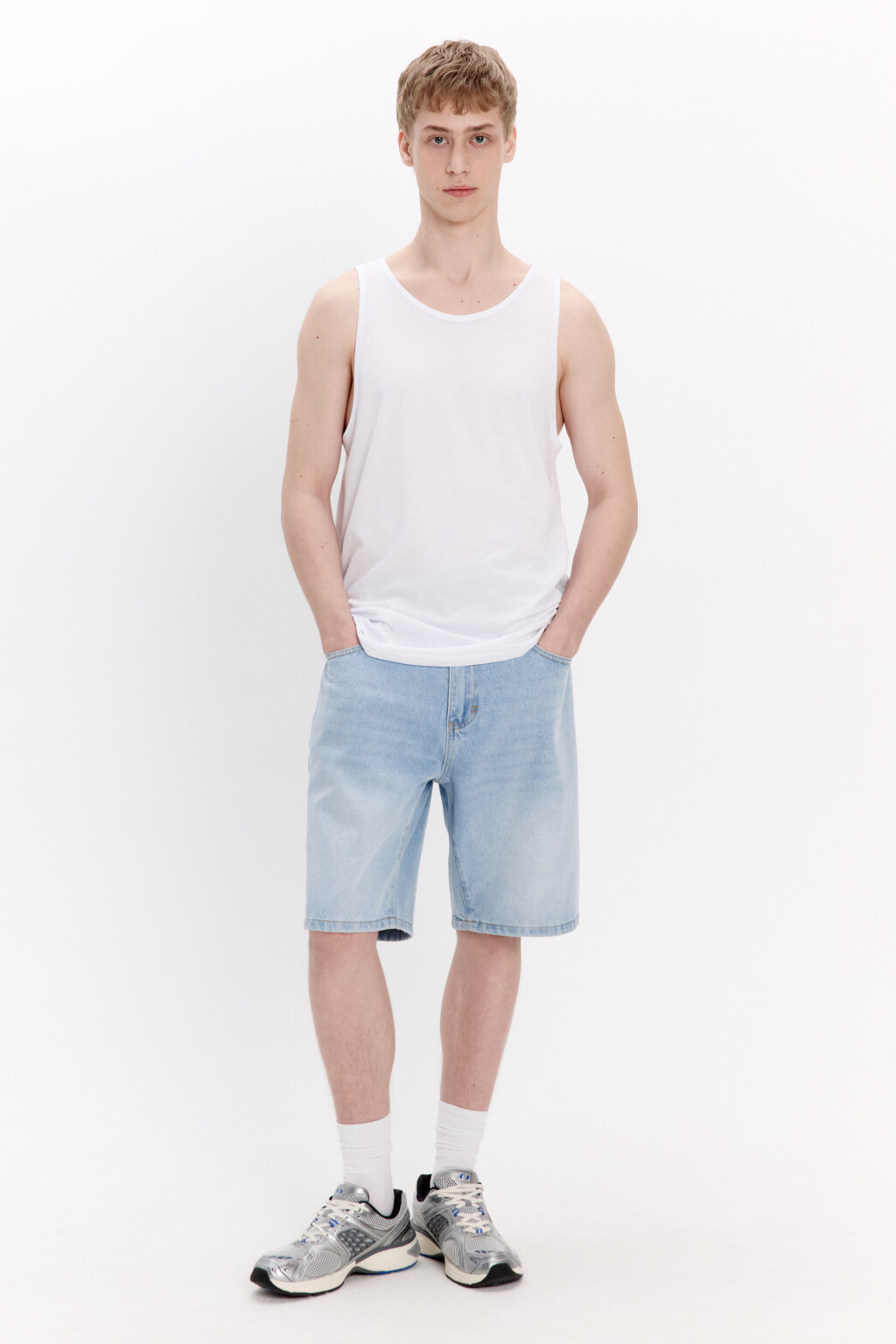 Майка базовая из хлопка - цвет белый - 5