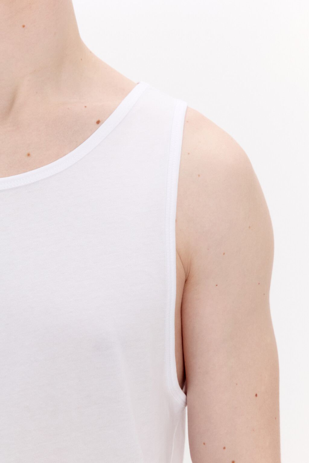 Майка базовая из хлопка - цвет белый - 7