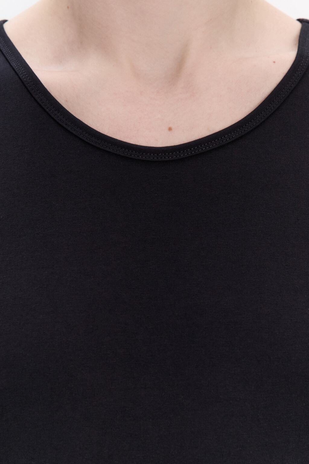 Майка базовая из хлопка - цвет черный - 5