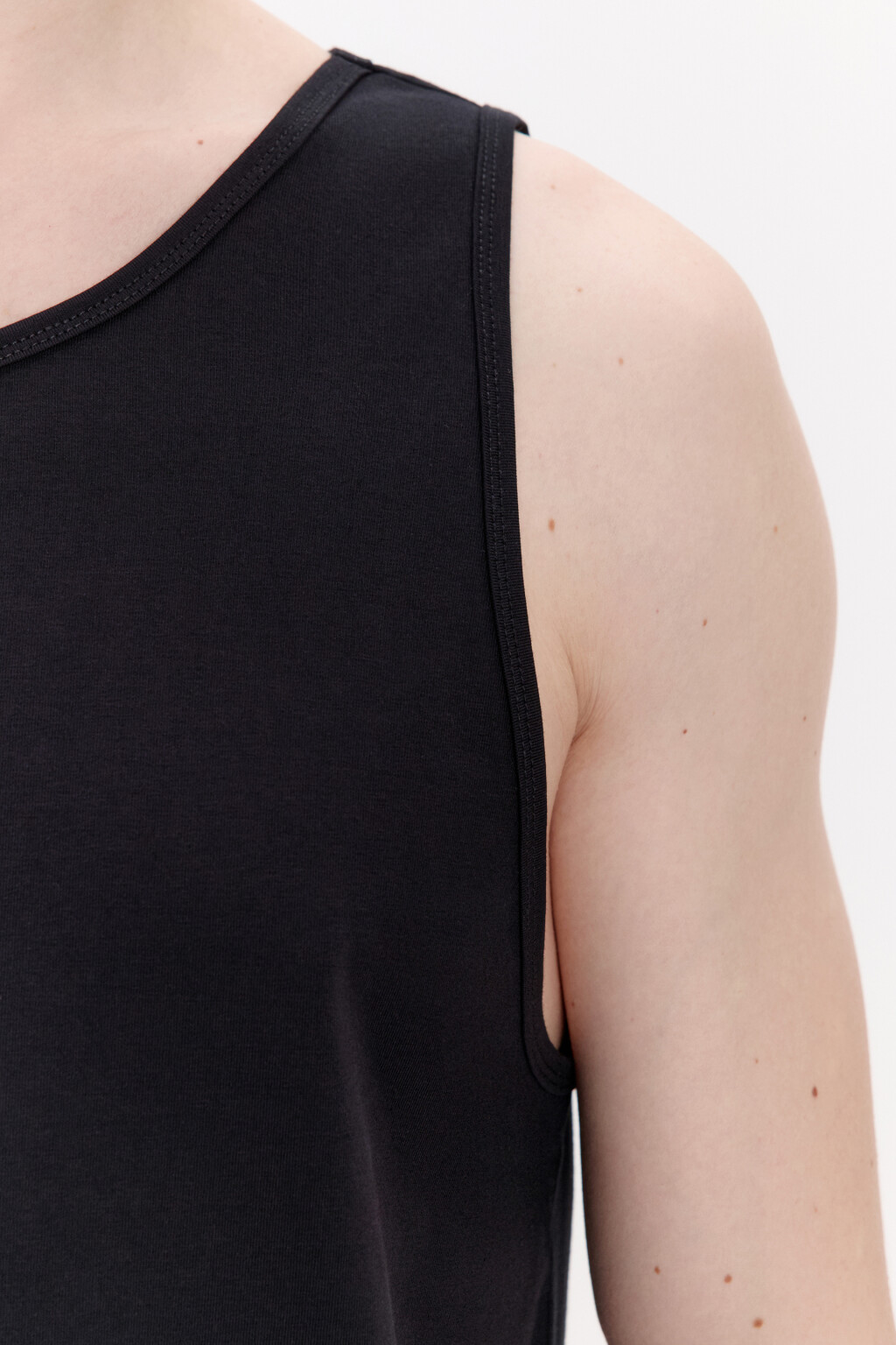 Майка базовая из хлопка - цвет черный - 6