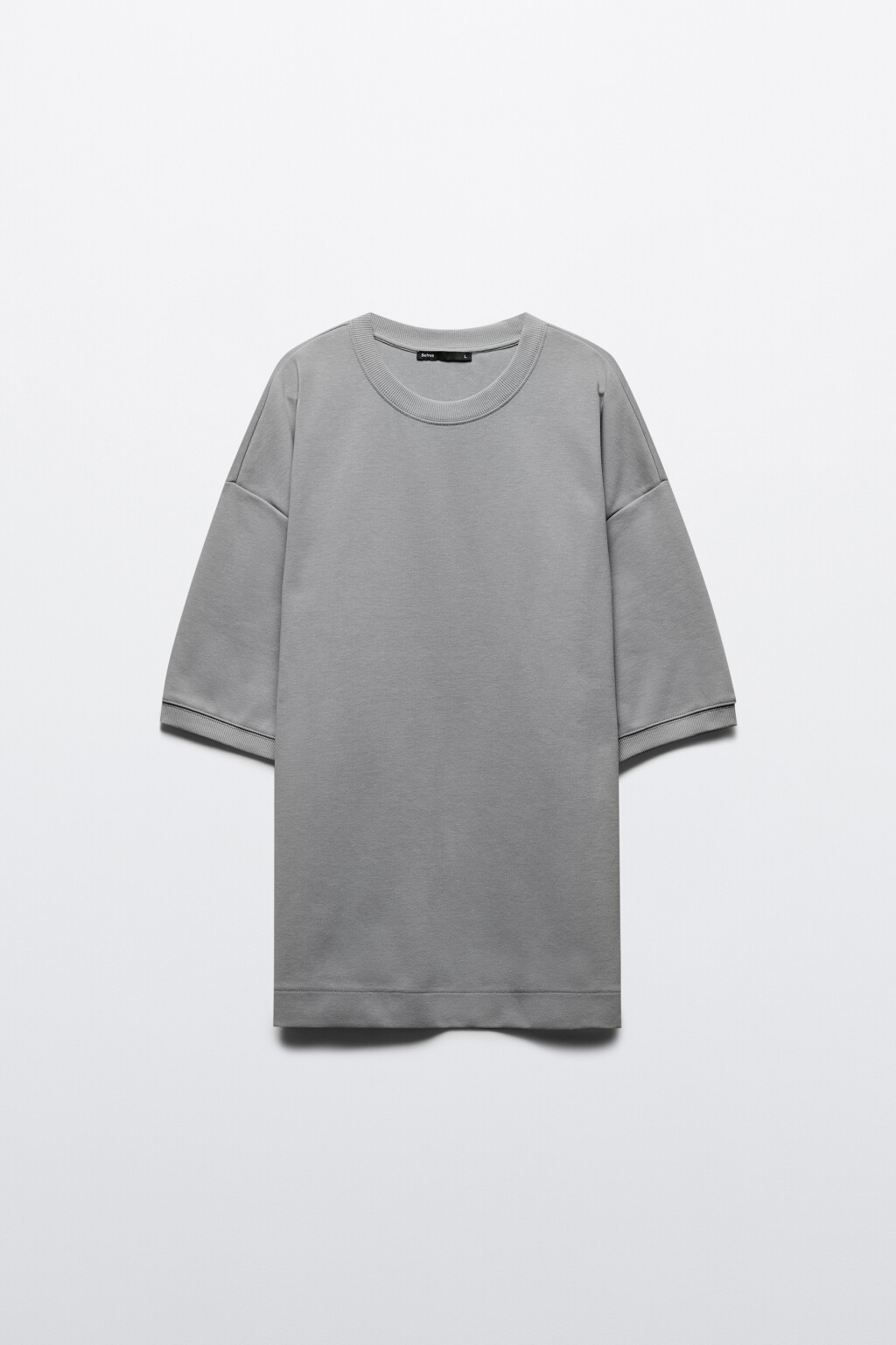 Футболка oversize из плотного трикотажа - цвет серый - 7