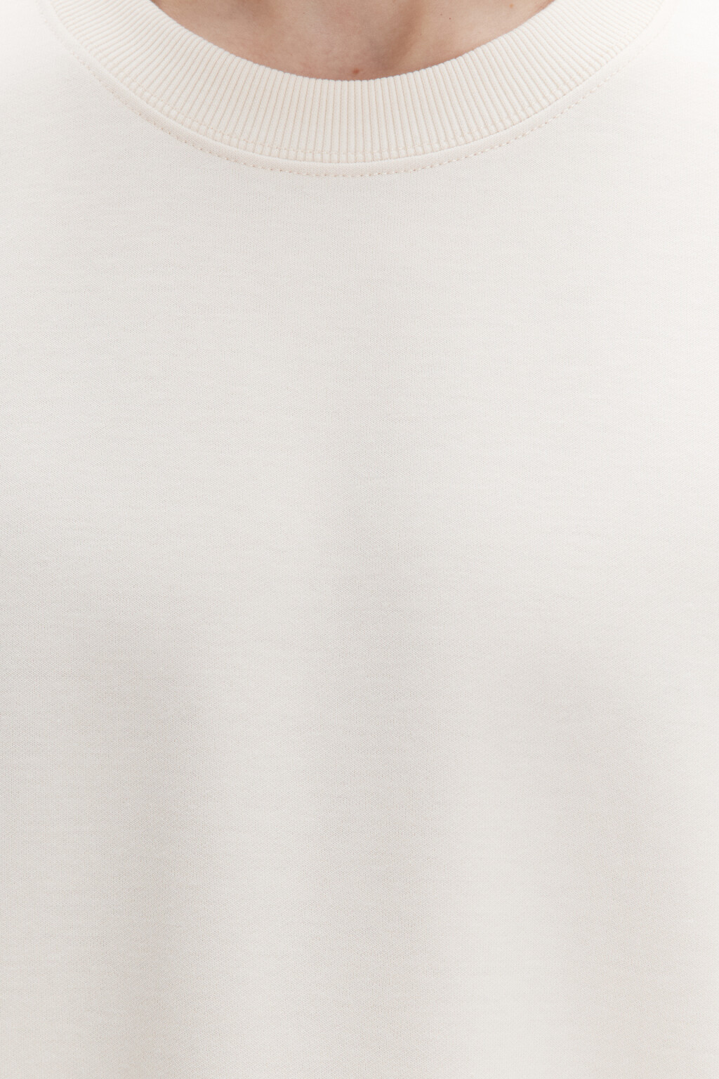 Футболка oversize из плотного трикотажа - цвет бежевый - 5