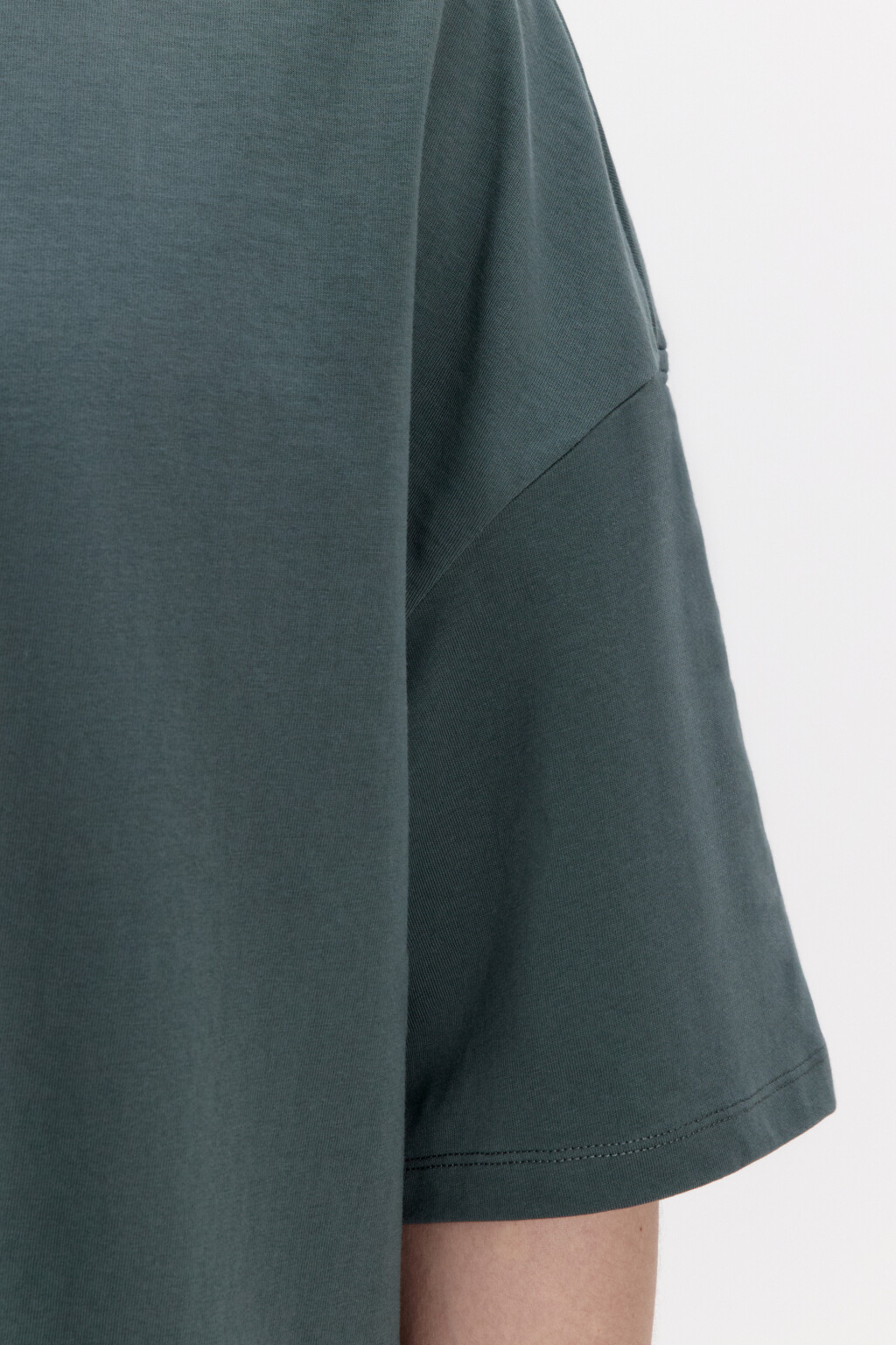 Футболка oversize из плотного хлопка - цвет зеленый - 6