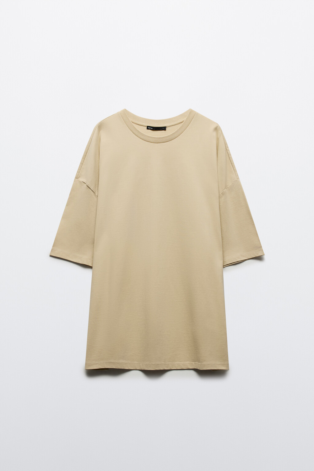 Футболка oversize из плотного хлопка - цвет бежевый - 8