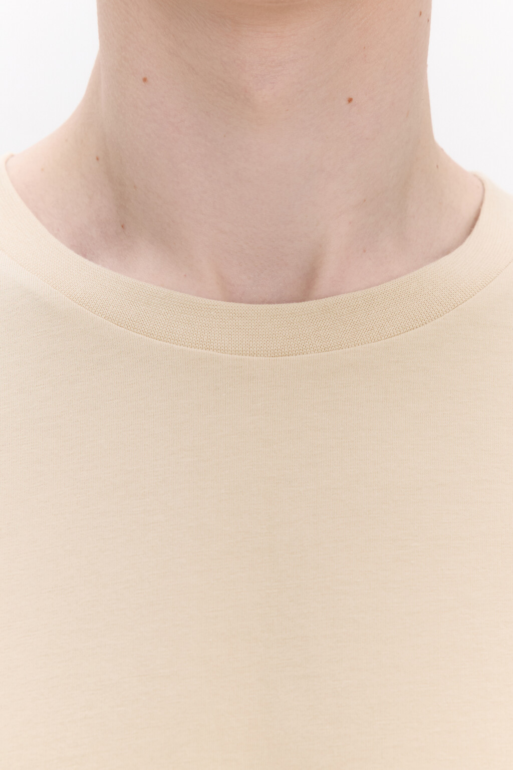 Футболка oversize из плотного хлопка - цвет бежевый - 6