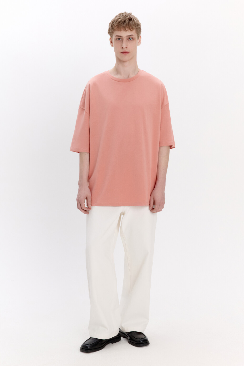 Футболка oversize из плотного хлопка - цвет оранжевый - 5