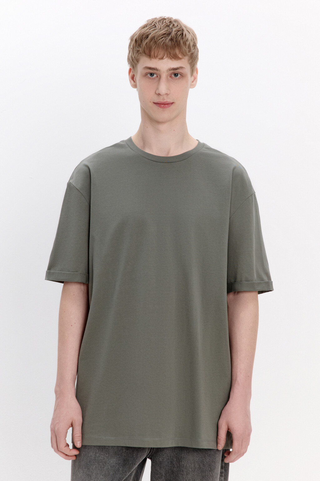 Футболка базовая из плотного хлопка - цвет зеленый - 3