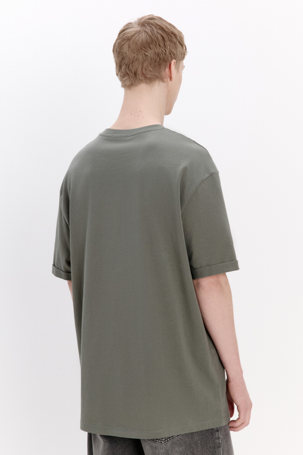 Футболка базовая из плотного хлопка - цвет зеленый - 4