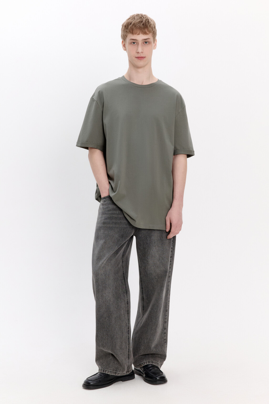 Футболка базовая из плотного хлопка - цвет зеленый - 5