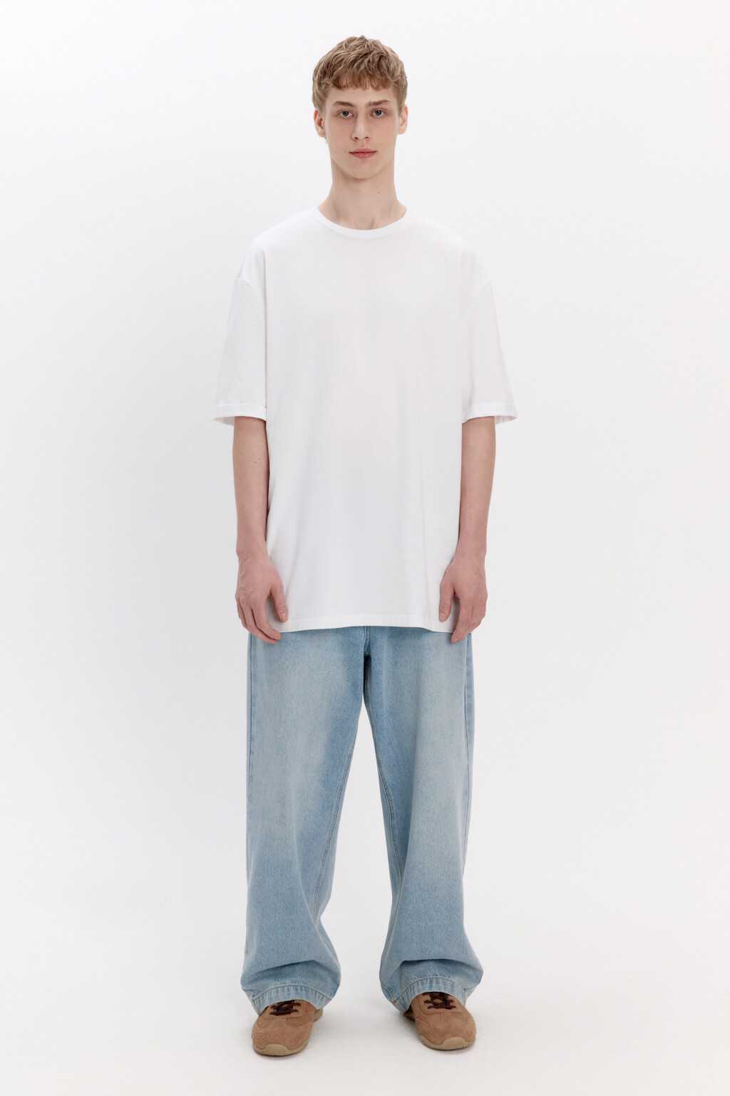 Футболка базовая из плотного хлопка - цвет белый - 4