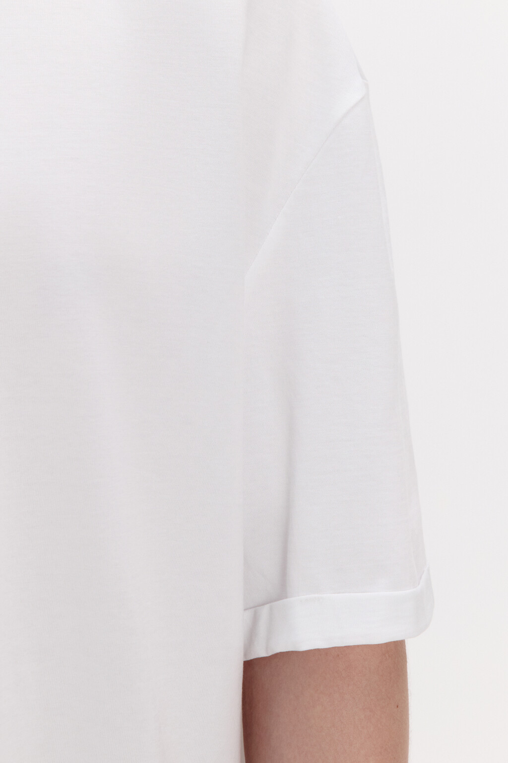 Футболка базовая из плотного хлопка - цвет белый - 6