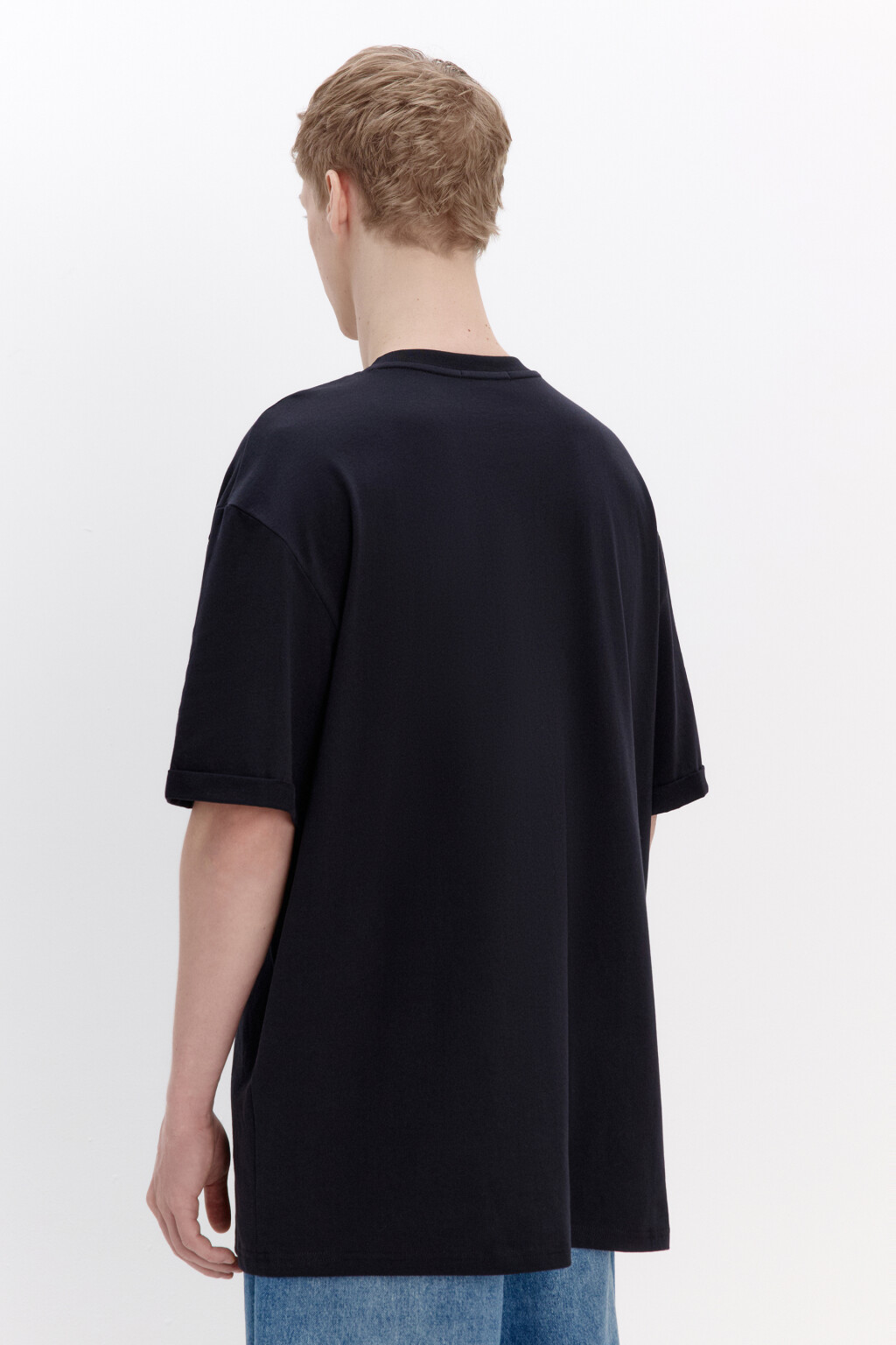 Футболка базовая из плотного хлопка - цвет черный - 4