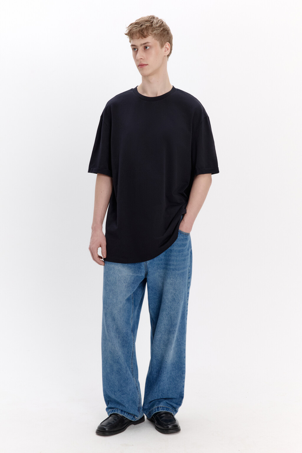 Футболка базовая из плотного хлопка - цвет черный - 5