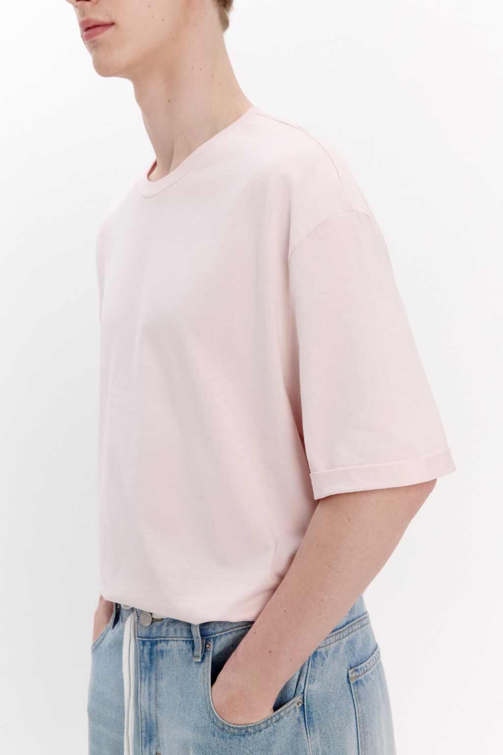 Футболка базовая из плотного хлопка - цвет розовый - 1