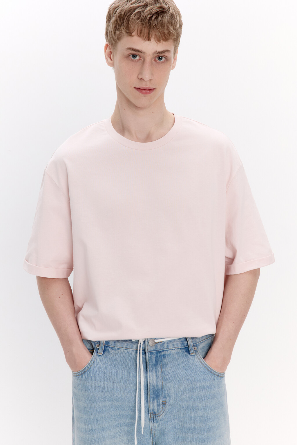 Футболка базовая из плотного хлопка - цвет розовый - 2