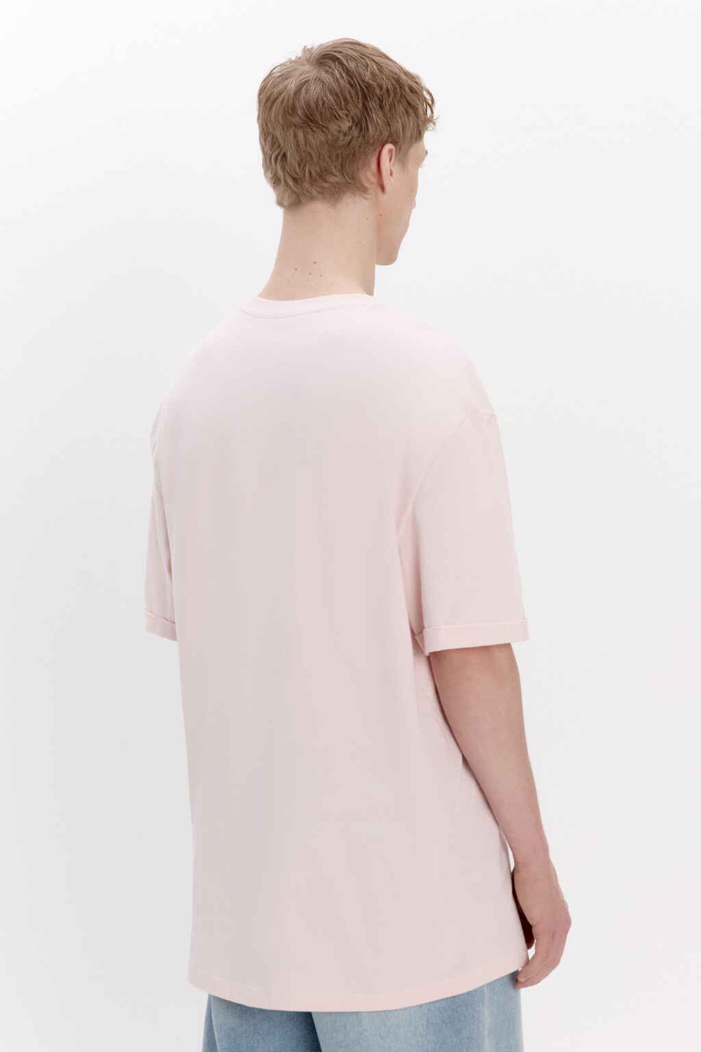 Футболка базовая из плотного хлопка - цвет розовый - 4