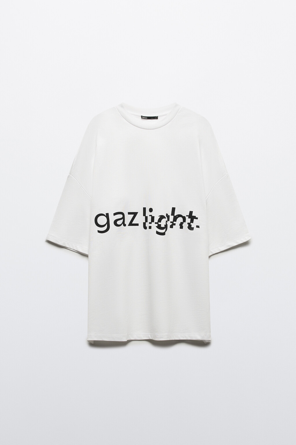Футболка oversize с принтом-надписью - цвет белый - 8