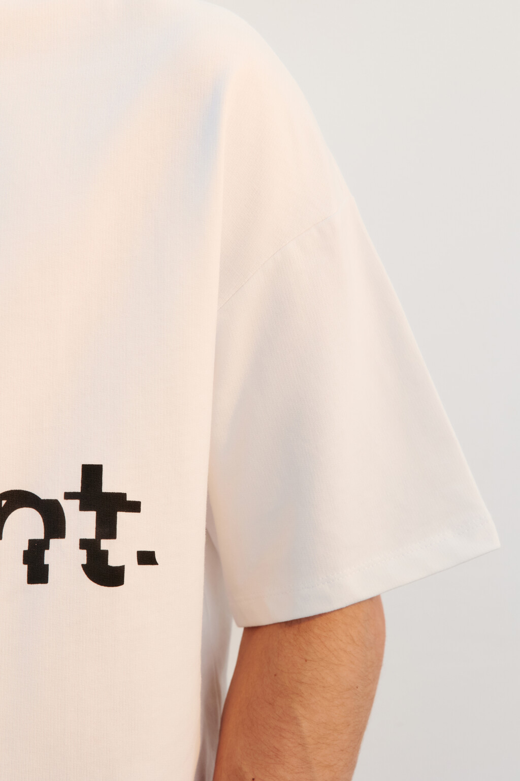 Футболка oversize с принтом-надписью - цвет белый - 7