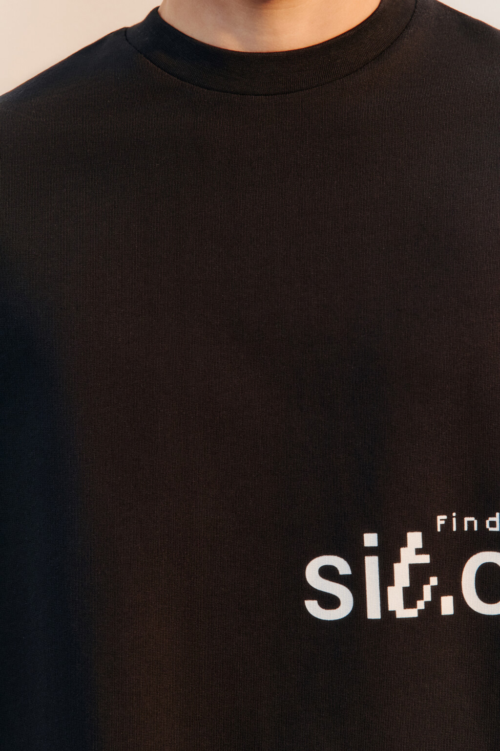 Футболка oversize с принтом-надписью - цвет черный - 6