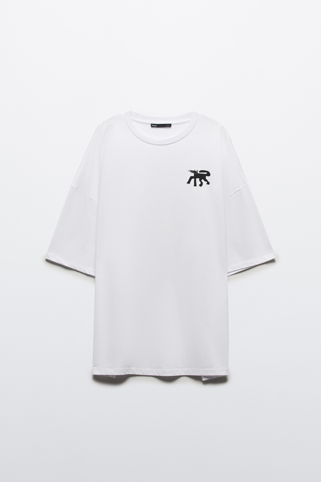 Футболка оверсайз с принтом в стиле граффити - цвет белый - 7