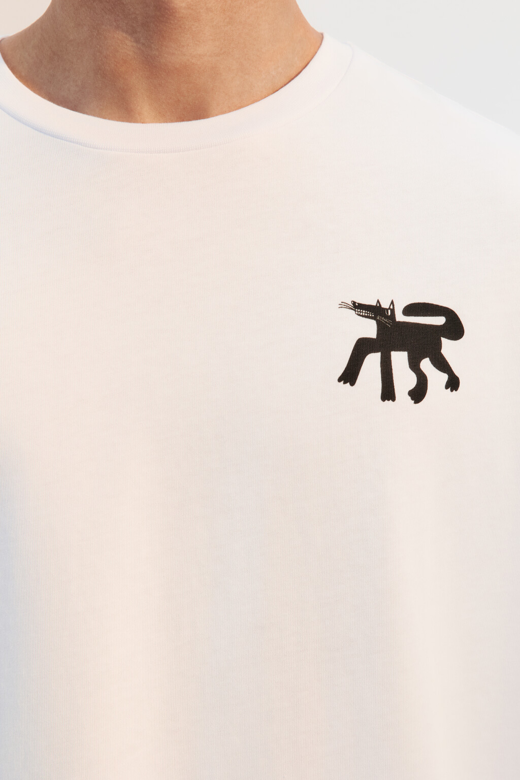 Футболка оверсайз с принтом в стиле граффити - цвет белый - 5