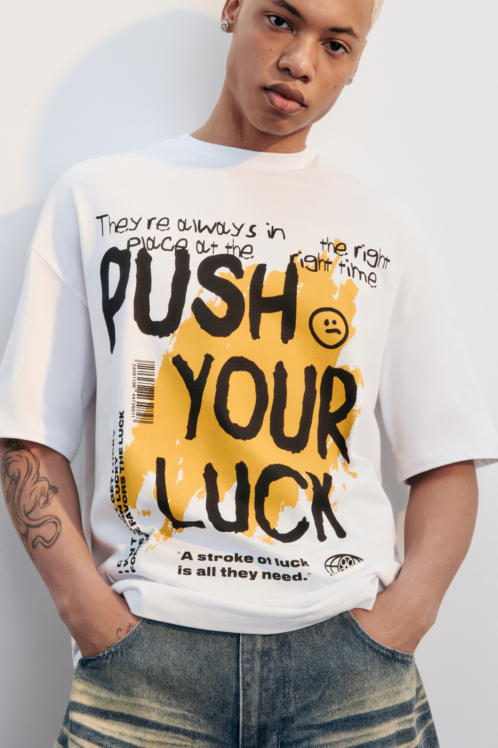 Футболка oversize с принтом в стиле граффити - цвет мультиколор - 1