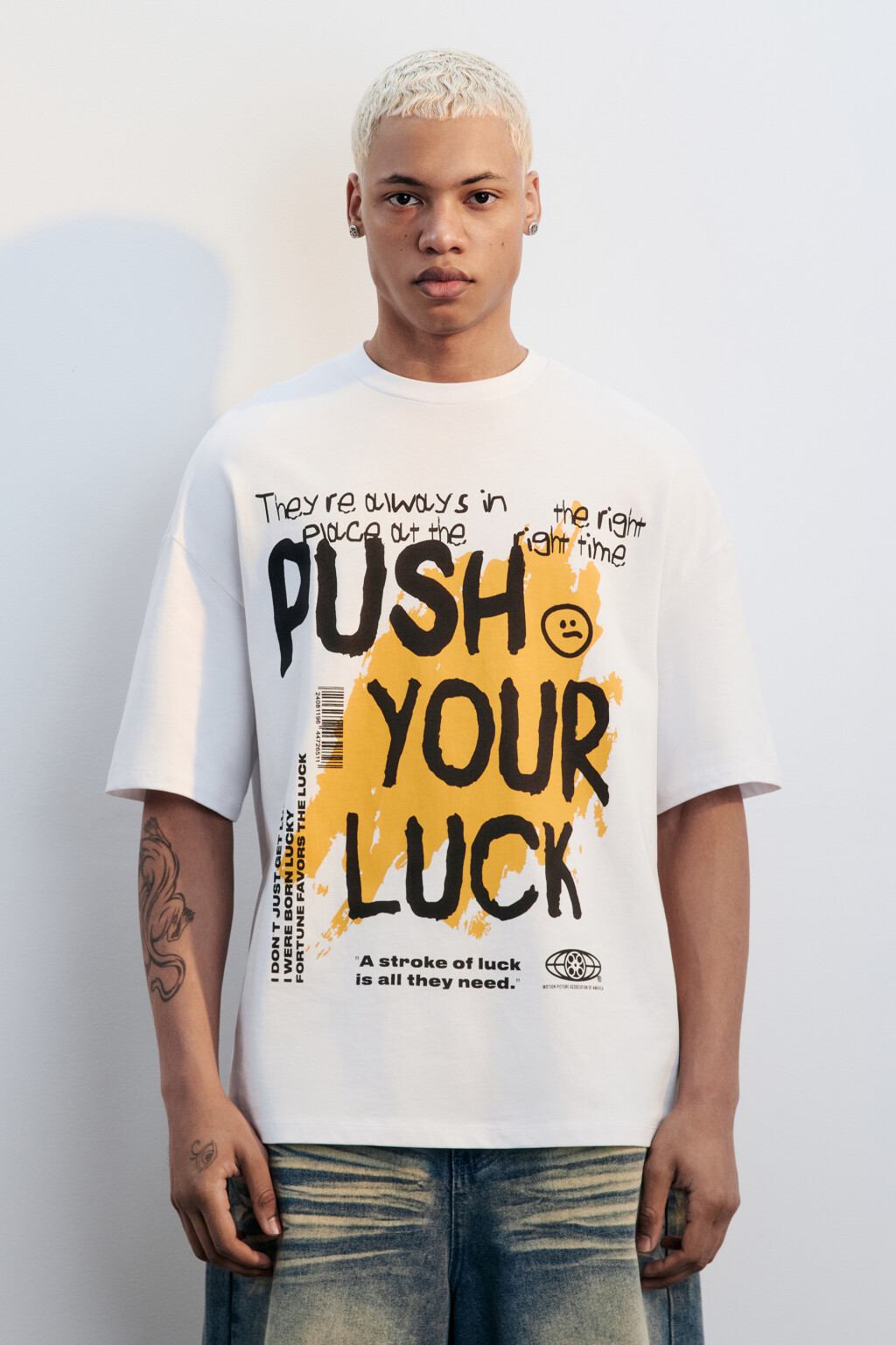 Футболка oversize с принтом в стиле граффити - цвет мультиколор - 3