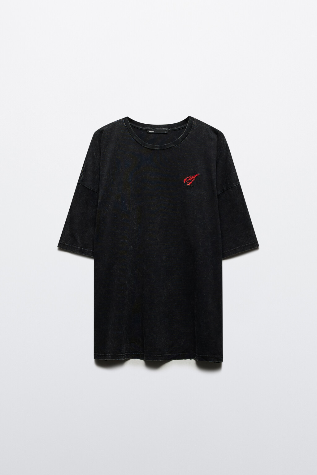 Футболка с вышивкой и надписью - цвет черный - 8