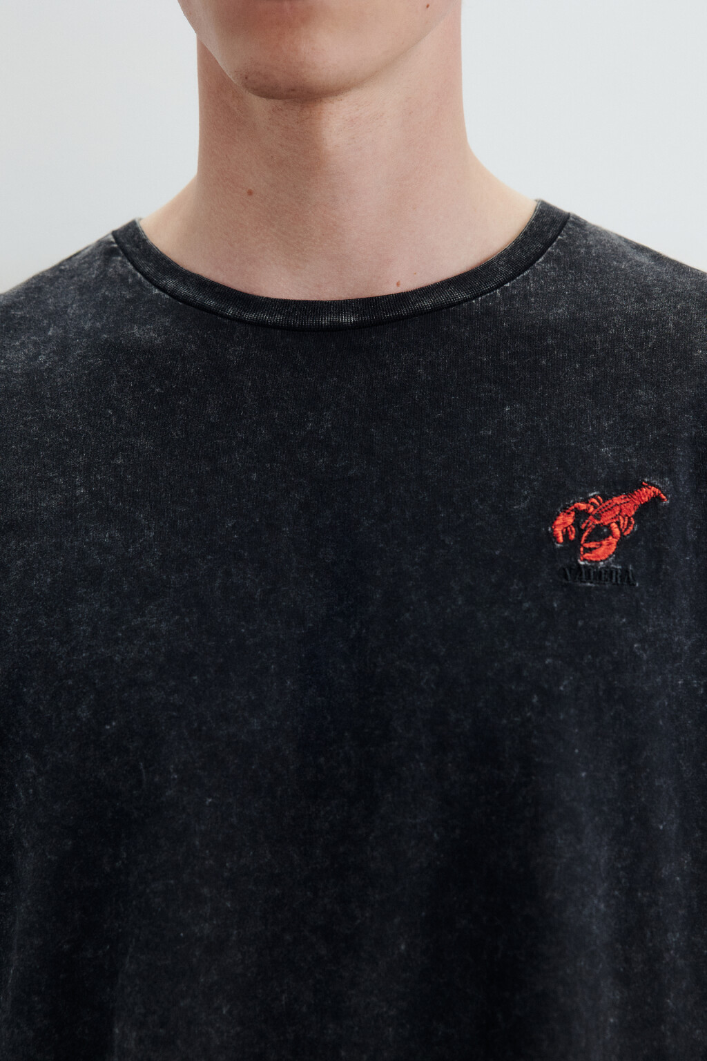 Футболка с вышивкой и надписью - цвет черный - 6