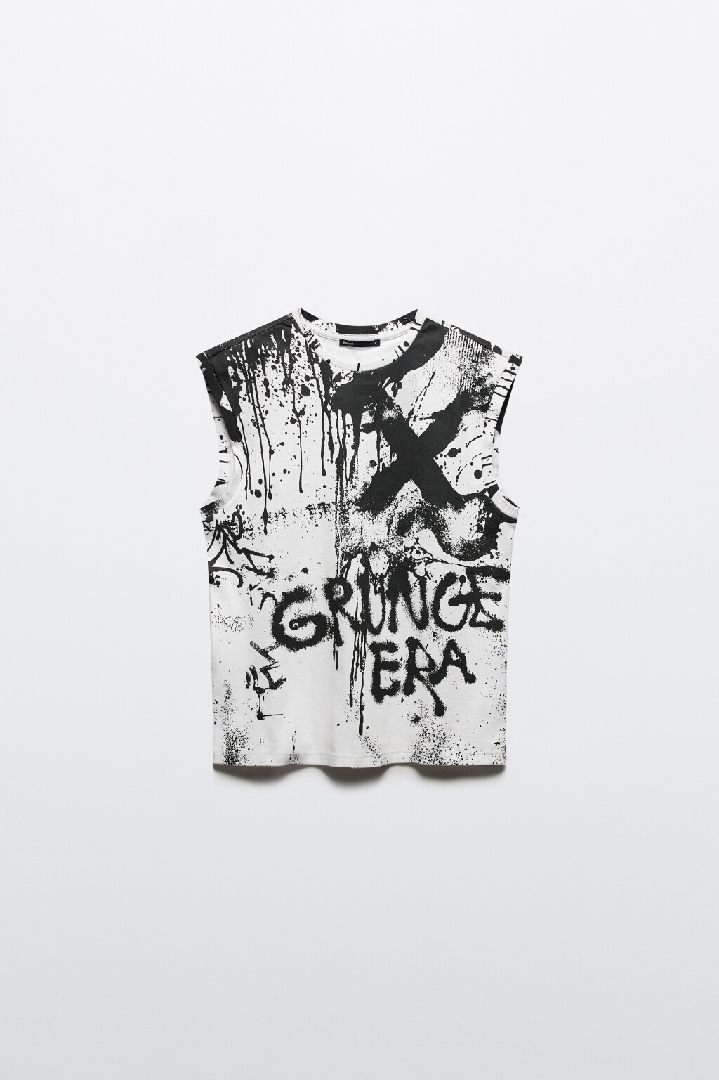 Майка хлопковая с принтом - цвет черный - 7