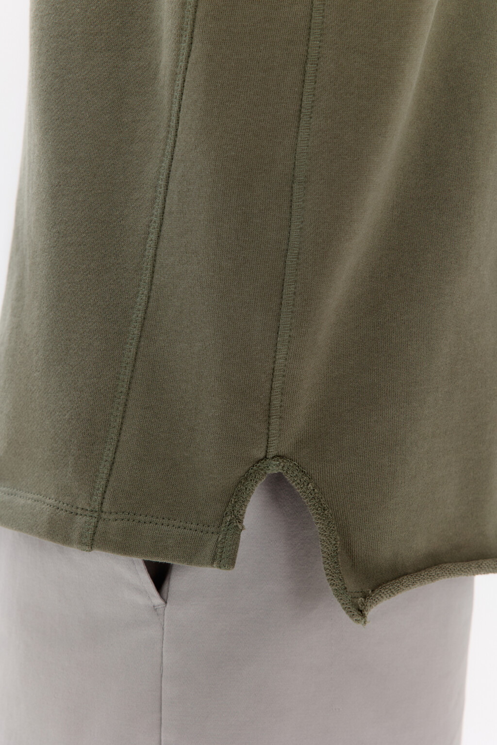 Футболка oversize из хлопкового футера - цвет зеленый - 6