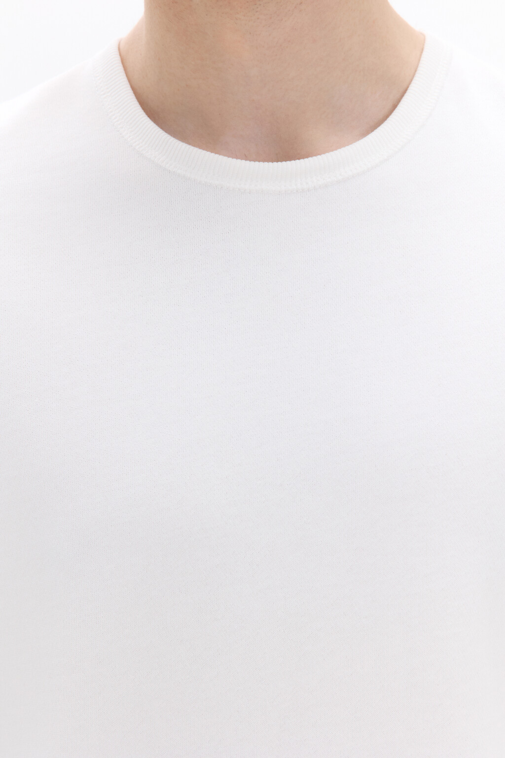 Футболка oversize из хлопкового футера - цвет белый - 5