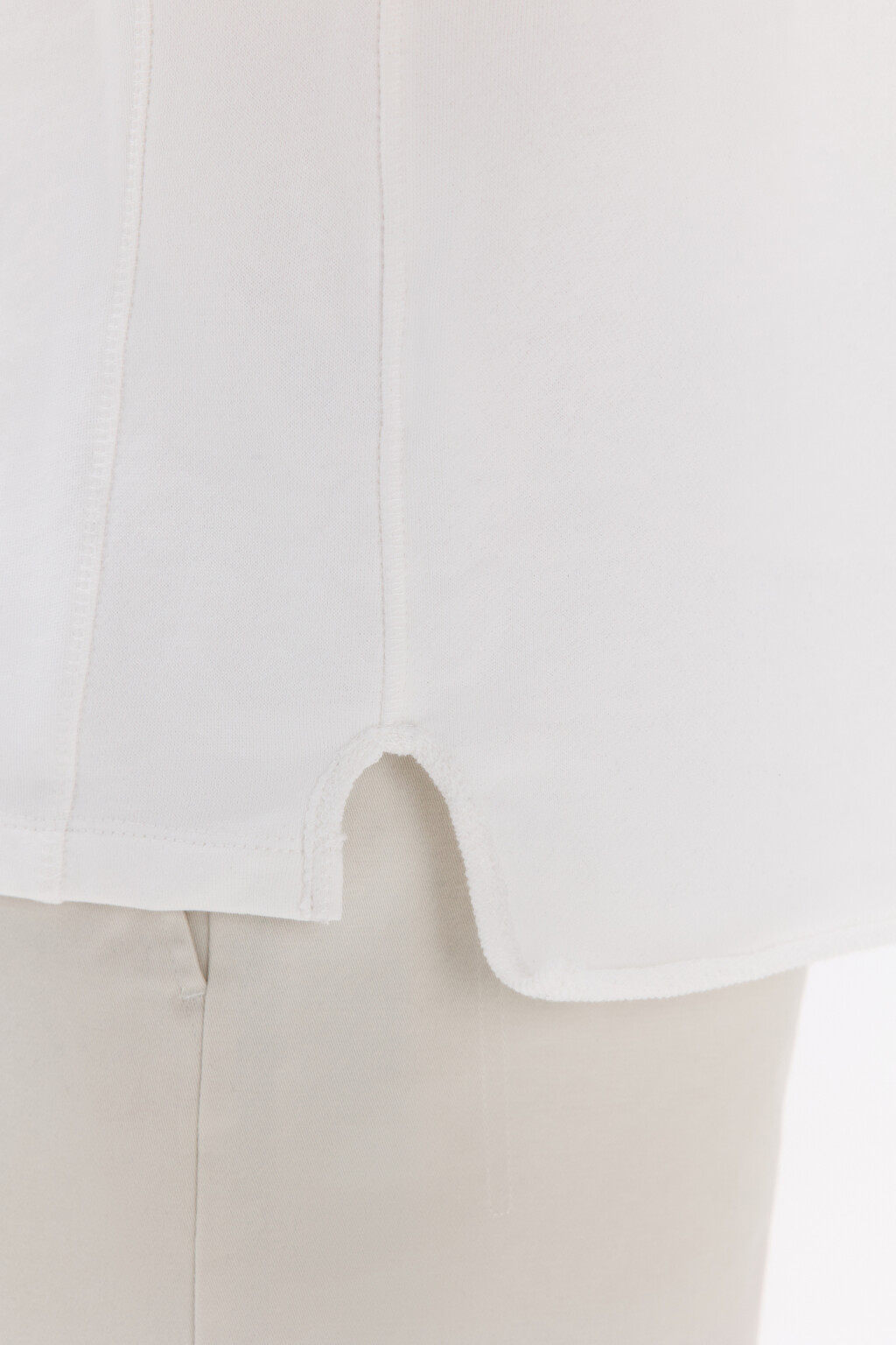 Футболка oversize из хлопкового футера - цвет белый - 6