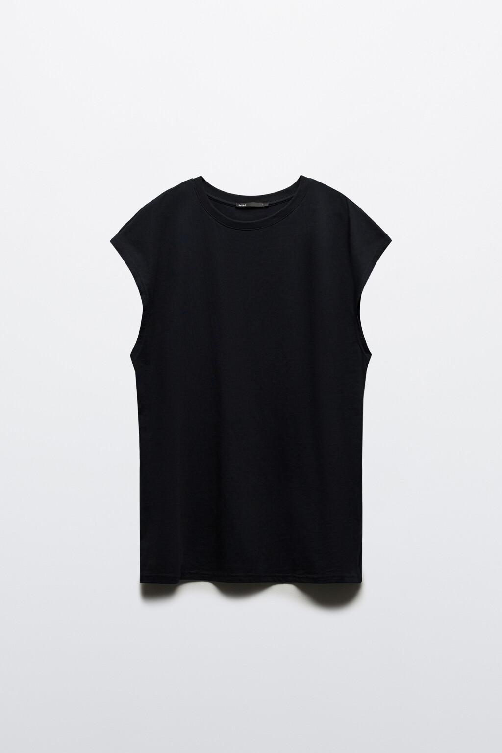 Футболка хлопковая без рукавов - цвет черный - 8