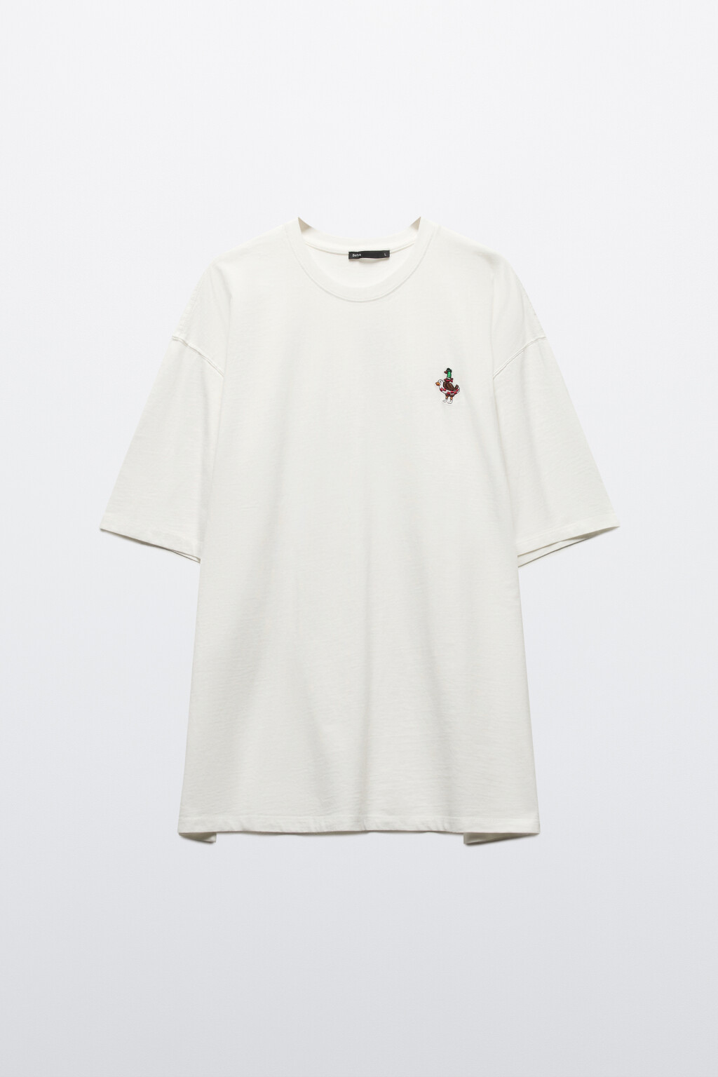 Футболка с вареным эффектом и вышивкой - цвет белый - 8