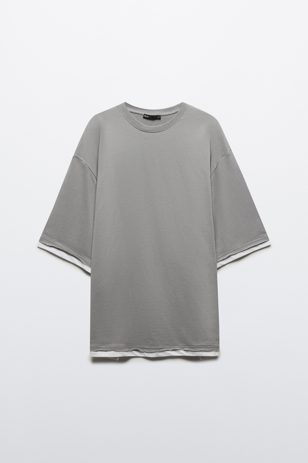 Футболка с имитацией второго слоя - цвет серый - 7