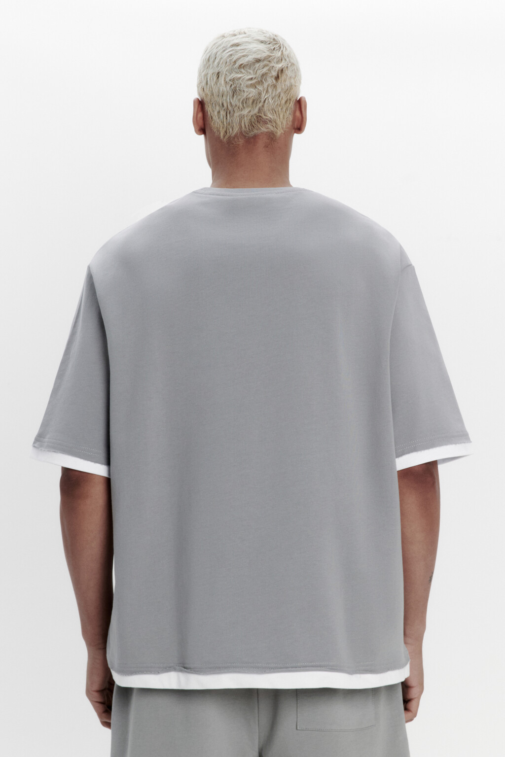 Футболка с имитацией второго слоя - цвет серый - 3